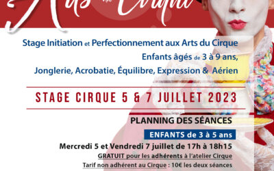 Stage Arts du Cirque 5 & 7 Juillet 2023 – Salle Arts Martiaux